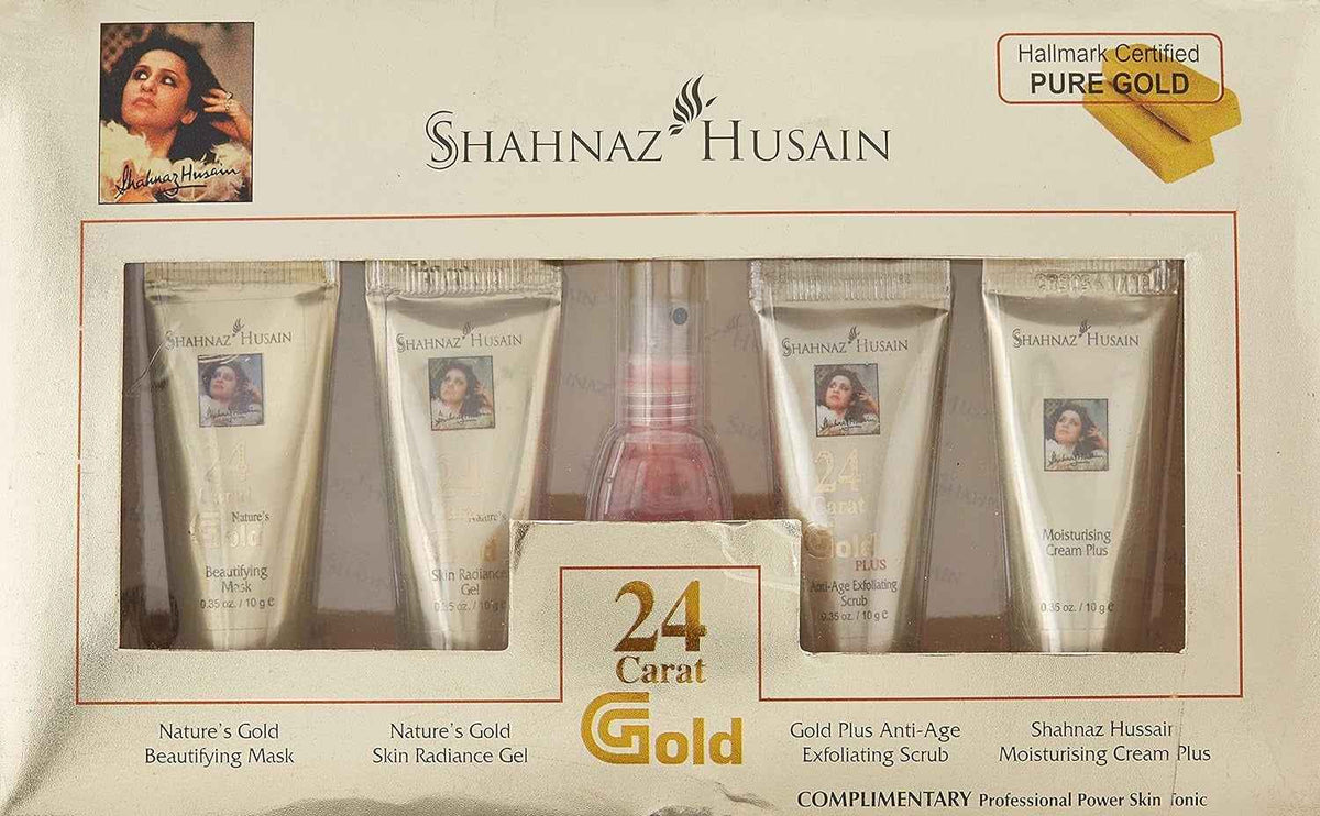 Shahnaz Husain Gold Facial Kit (Mini), 40g+15 ml, 5 Count (Pack of 1)
