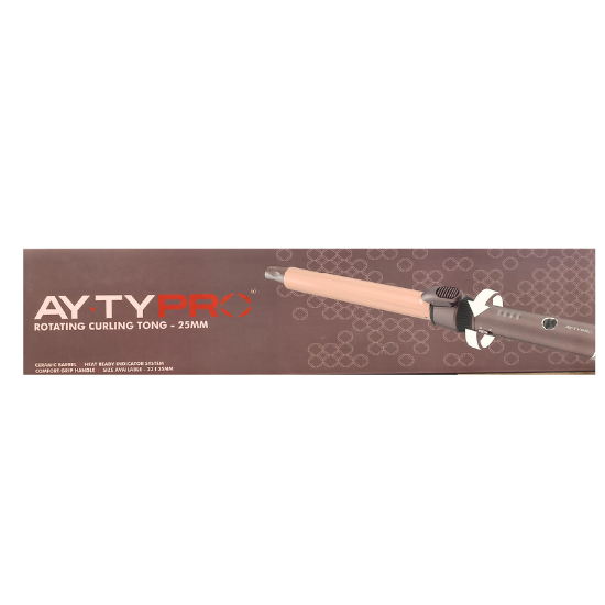 AY.TY Pro Rotating Curling Tong With 25 MM With Barrel
