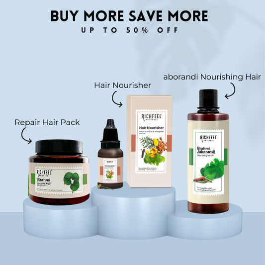 Richfeel Brahmi Hair Repair & Nourish Combo Pack (Hair Pack, Hair Nourisher, Hair Root Tonic)
