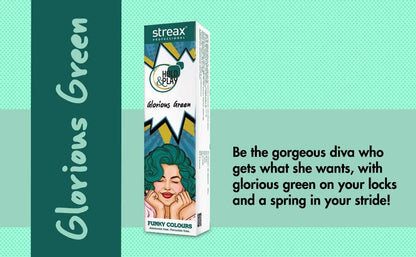 Streax Professional Hold & Play Funky Colours - Glorious Green 100g