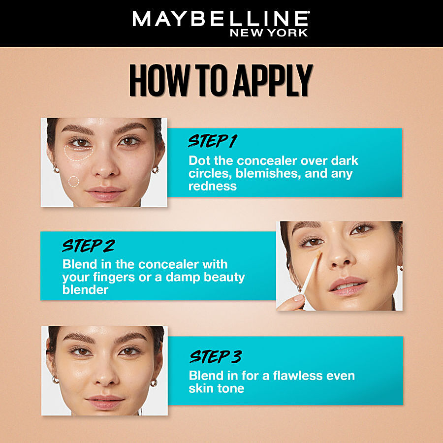 Maybelline New York Fit Me Concealer 6.8 ml (20 Sand, 50 Cafe, 25 Medium)