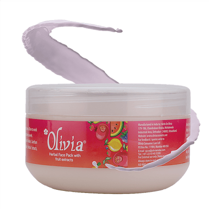 Olivia Herbal Face Pack With Fruit Extracts - Nourishes Skin & Tightens Pores, 400 g