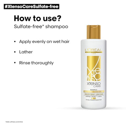 L'OREAL PROFESSIONNEL PARIS Xtenso Care Sulfate-Free* Shampoo 250 Ml, For All Hair Types