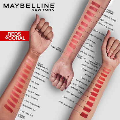 Maybelline New York Color Sensational Creamy Matte Lipstick Collection Shade(500-817)