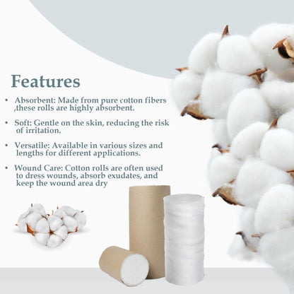 Absorbent Cotton Roll (500g) – Ultra Soft for Makeup Removal & Medical Use