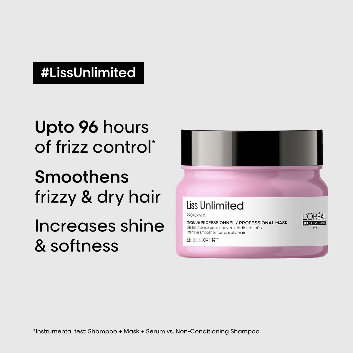 L’Oréal Professionnel Liss Unlimited Hair Mask with Pro-Keratin and Kukui Nut Oil 250gm