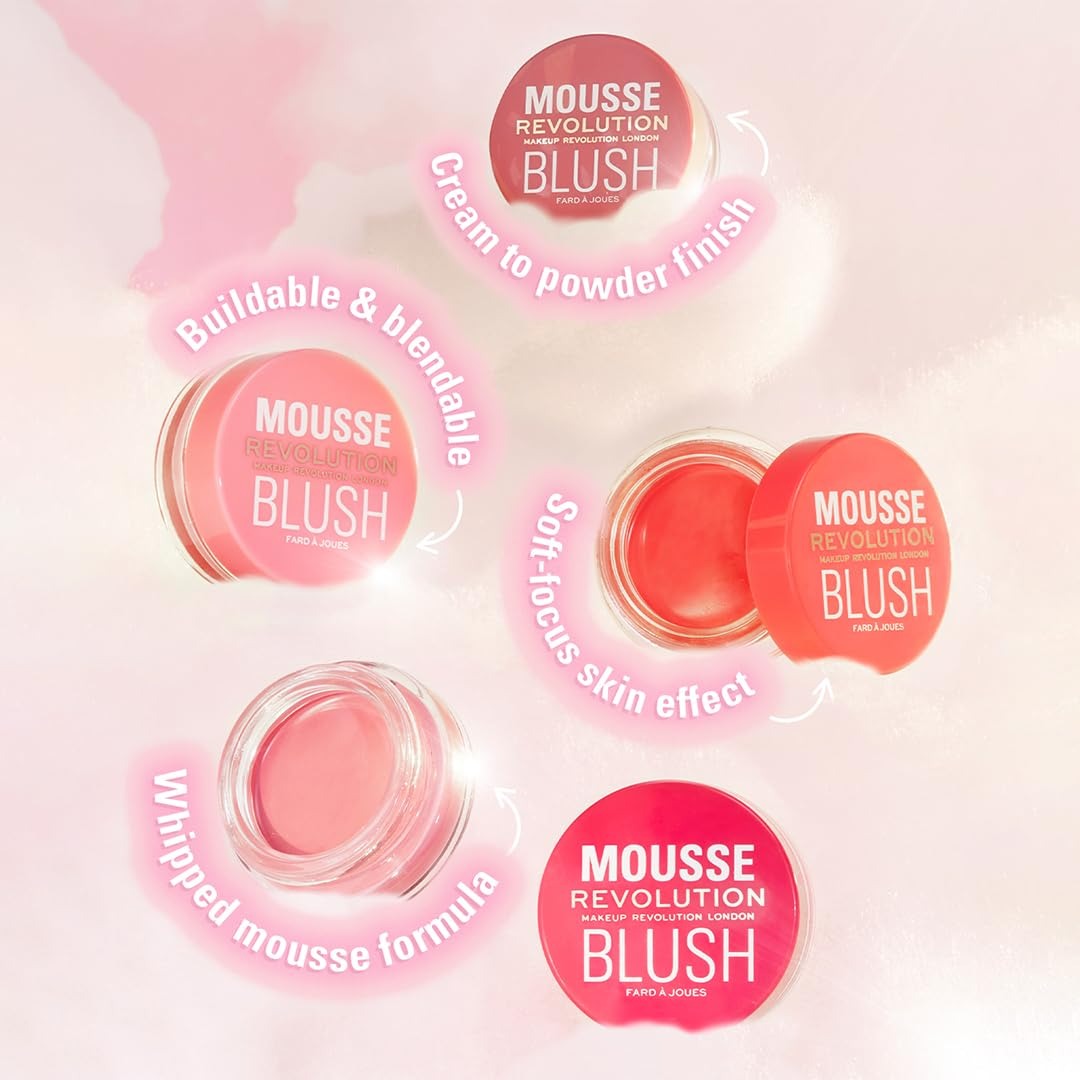 Makeup Revolution Mousse Blusher - Blossom Rose Pink (6g)