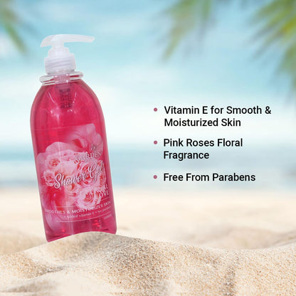 Garden Bliss Eternal Love Shower Gel - Moisturizing Body Wash with Vitamin E (1000 ml)