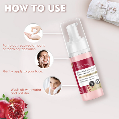 The Skin Story Pore Cleansing Foaming Face Wash With Beetroot & Pomegranate For Damage Repair 100ml