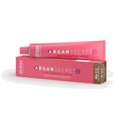 Streax Professional Argan Secrets Hair Colourant Cream - Light Golden Mahogany Brown 5.35