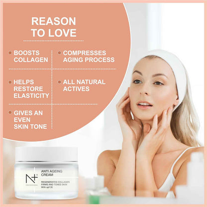N Plus Professional Anti Ageing Cream, Regenerates Collagen, Firm & Tones Skin with SPF 30