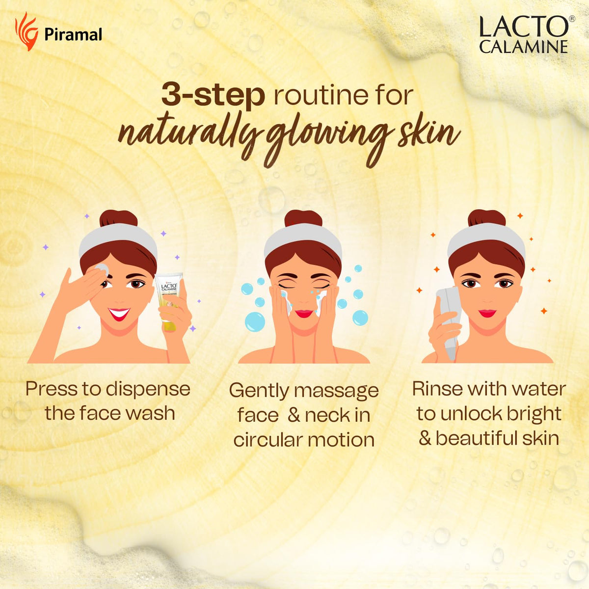 Lacto Calamine Ubtan Face Wash for Glowing Skin - 100ml | With Sandalwood, Saffron, Neem & Turmeric