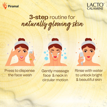 Lacto Calamine Ubtan Face Wash for Glowing Skin - 100ml | With Sandalwood, Saffron, Neem & Turmeric