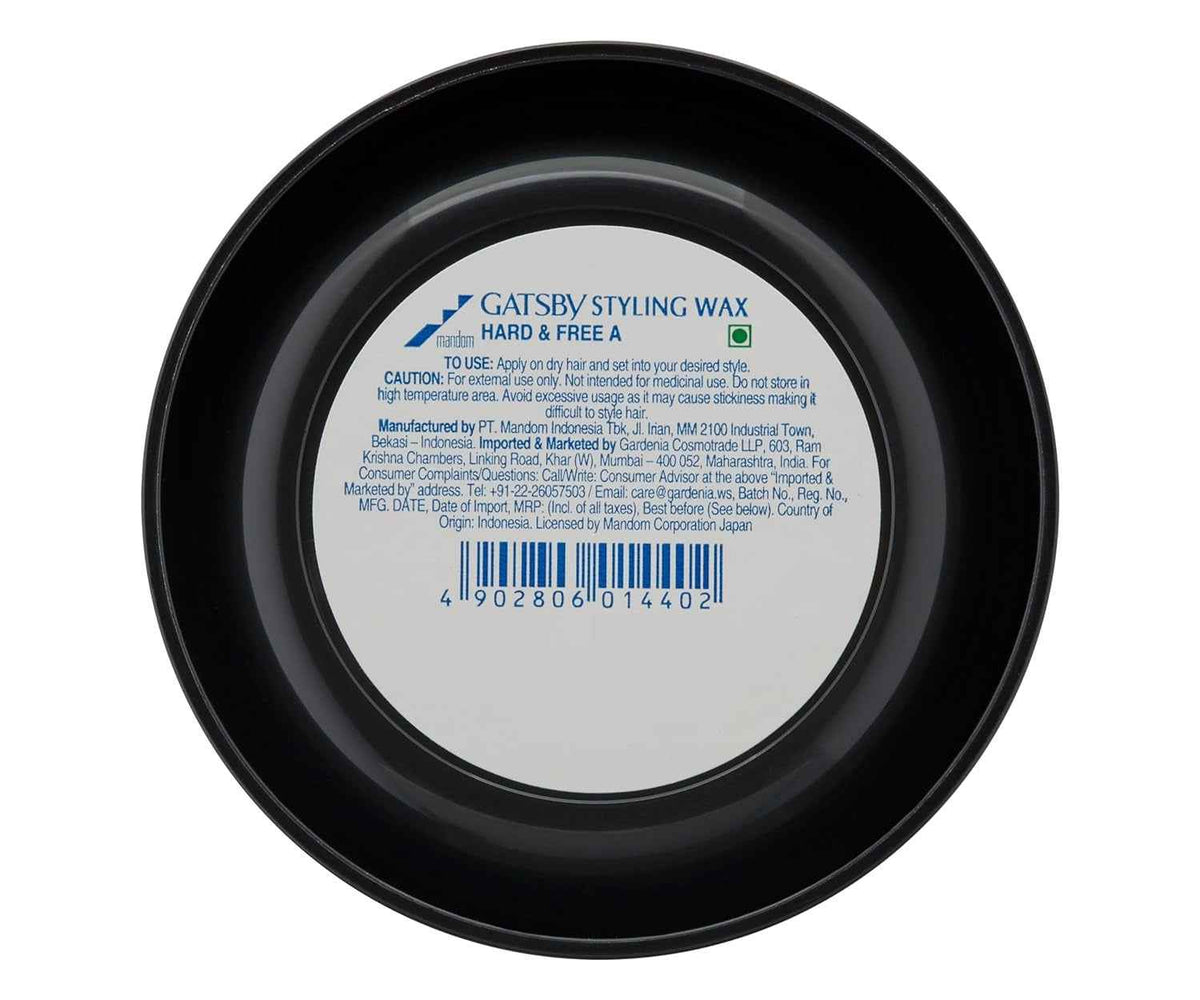 Gatsby Hair Styling Wax - Hard & Free 75gm