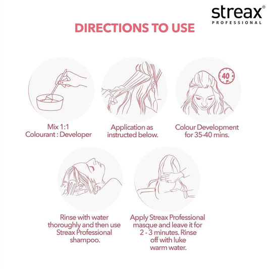 Streax Professional Argan Secrets Permanent Hair Colourant Cream - Soft Black 2 (Enriched with Argan Oil) 60 gm