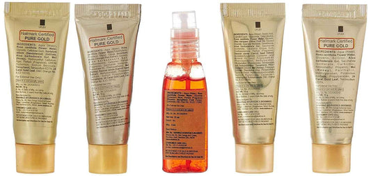 Shahnaz Husain Gold Facial Kit (Mini), 40g+15 ml, 5 Count (Pack of 1)