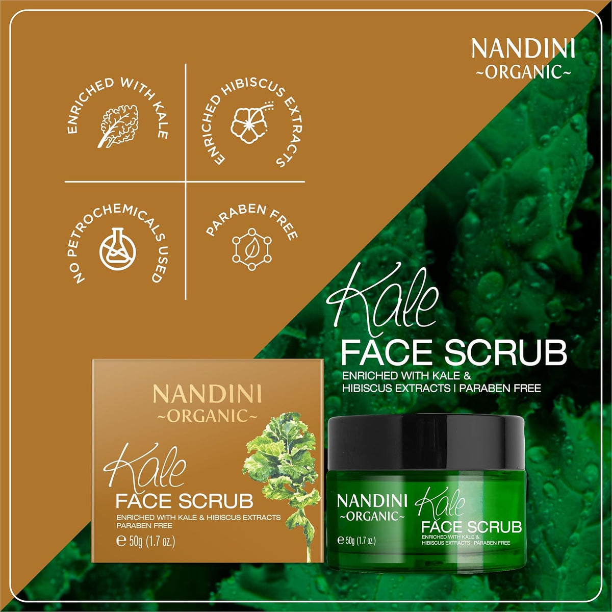 Nandini Organic Kale Face Scrub Gel