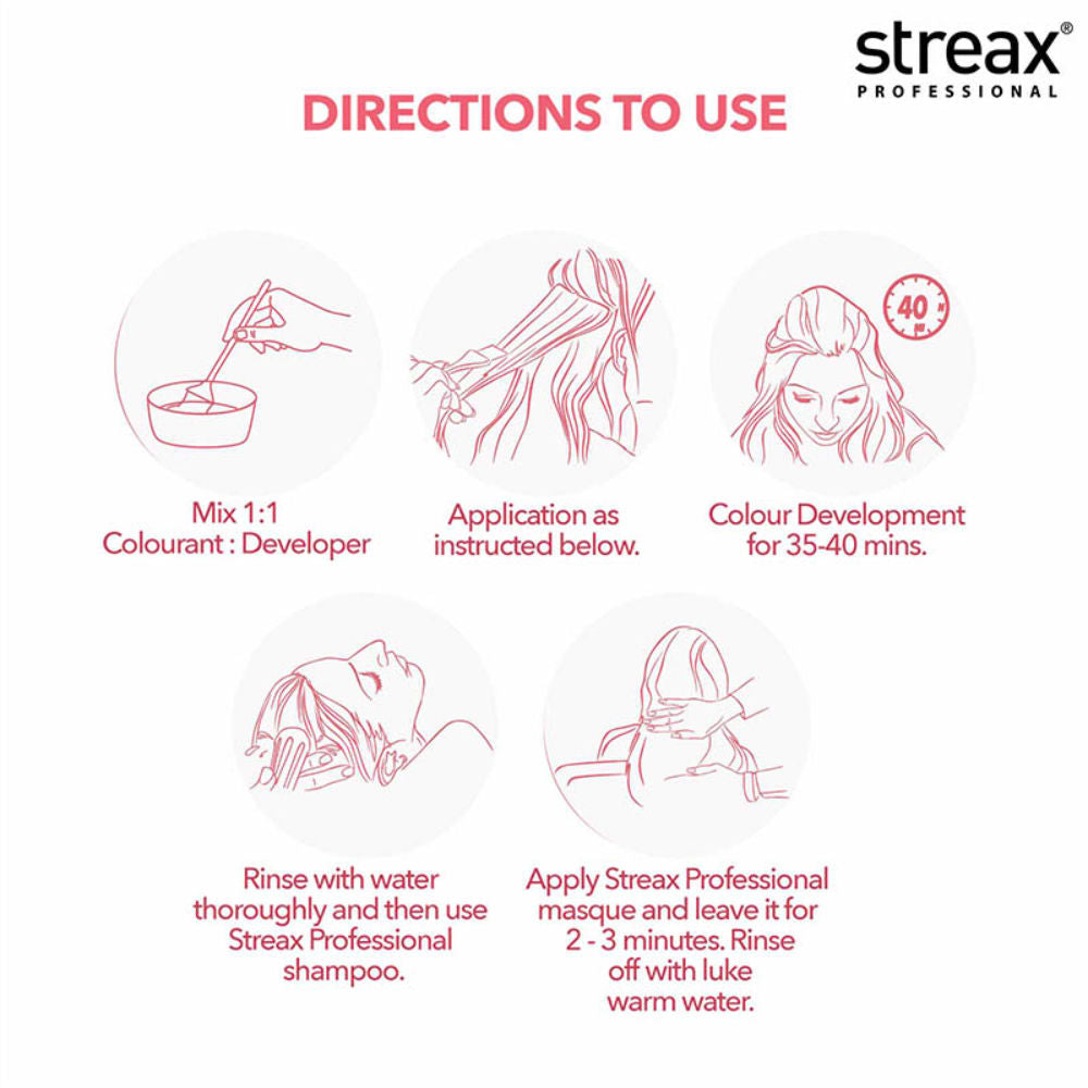 Streax Professional Argan Secret Hair Colourant Cream - Intense Red Light Brown 5.66 - 60 gms
