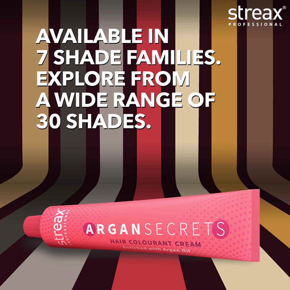 Streax Professional Argan Secret Hair Colourant Cream - Mahogany Blonde 7.5 - 60gm
