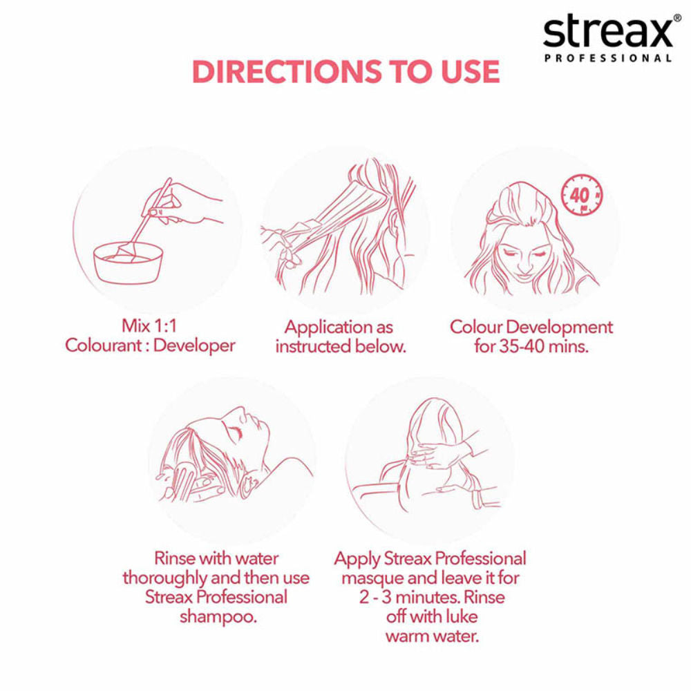 Streax Professional Developer 30 Volume 9% For Hair Color With Argan Secrets Colourant 1000ml