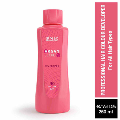 Streax Professional Developer 40 Volume 12% For Hair Colour With Argan Secrets Colourant Hair Color 1000ml