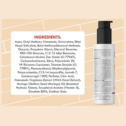 The Skin Story Broad Spectrum Sunscreen | UVA & UVB Protection| SPF 50 | Moringa Oil | 100g