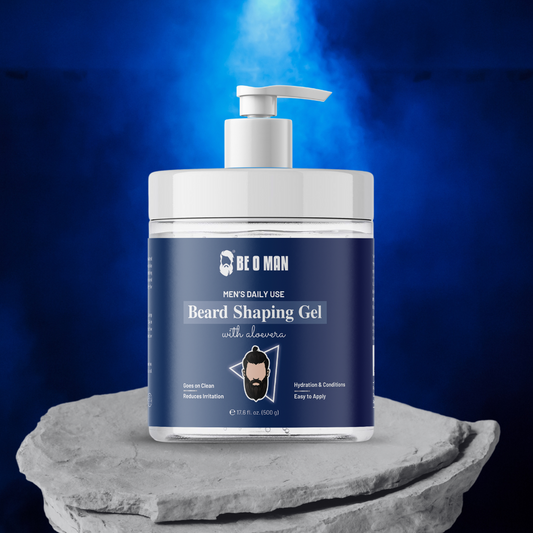 Be O Man Beard Shaping Gel Aloevera|NonFoaming&Transparent Gel|Reduces irritation|1kg Beard Gel  (1000 g)