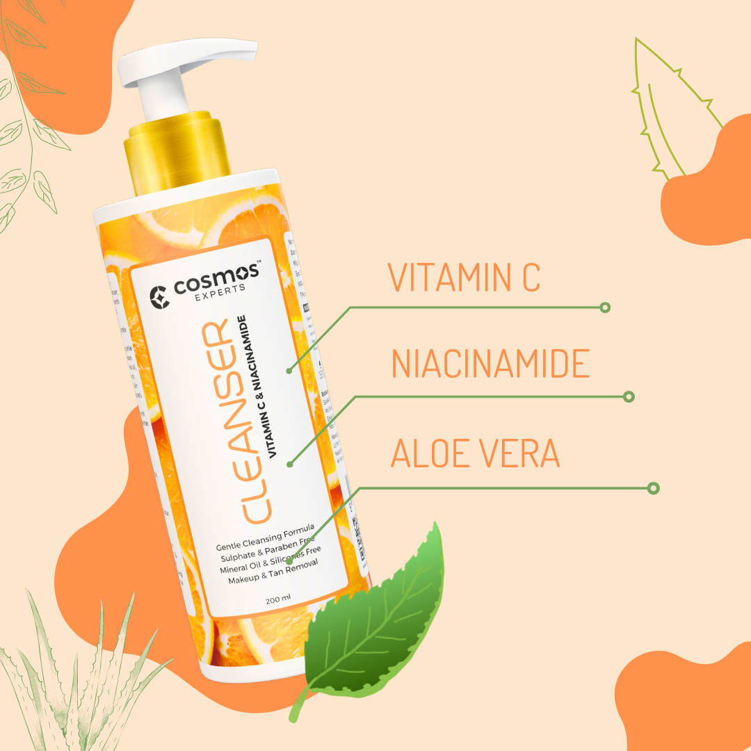 Cosmos Experts Vitamin C Cleanser – Brightening & Hydrating Face Wash (Available in 200ml & 500ml)