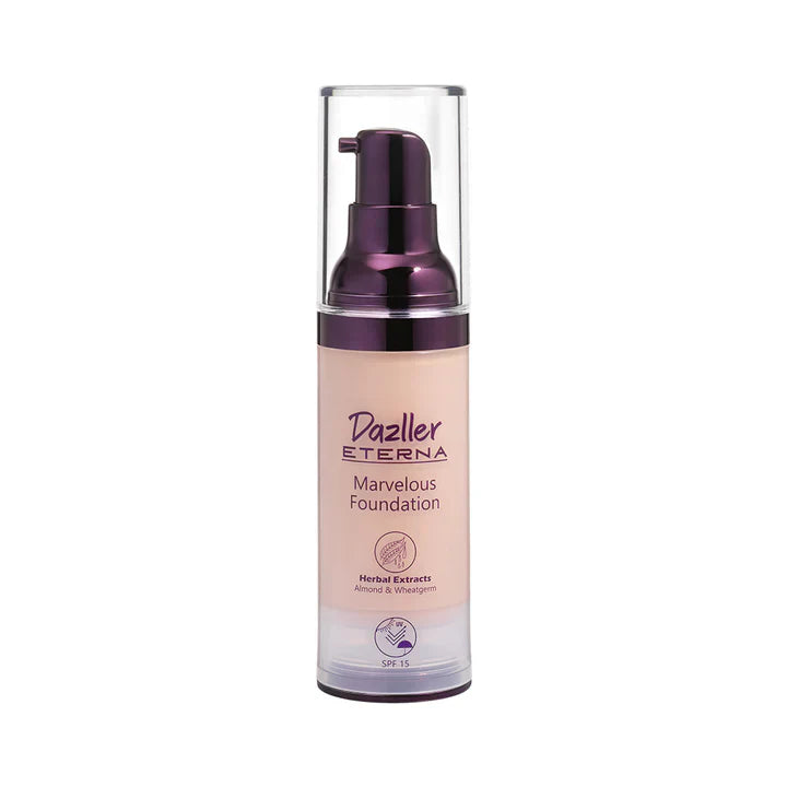 Dazzler Eterna Marvelous Foundation In Range of  (MarbleMF),(BruleeMF),(CreamMF),(CoffeeMF),(NaturalMF),(BiscottiMF)