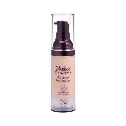 Dazzler Eterna Marvelous Foundation In Range of  (MarbleMF),(BruleeMF),(CreamMF),(CoffeeMF),(NaturalMF),(BiscottiMF)