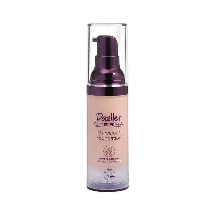 Dazzler Eterna Marvelous Foundation In Range of  (MarbleMF),(BruleeMF),(CreamMF),(CoffeeMF),(NaturalMF),(BiscottiMF)