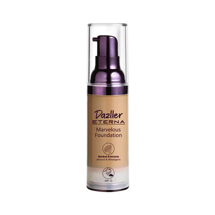 Dazzler Eterna Marvelous Foundation In Range of  (MarbleMF),(BruleeMF),(CreamMF),(CoffeeMF),(NaturalMF),(BiscottiMF)