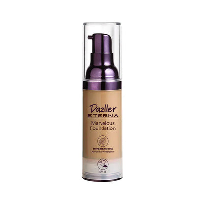 Dazzler Eterna Marvelous Foundation In Range of  (MarbleMF),(BruleeMF),(CreamMF),(CoffeeMF),(NaturalMF),(BiscottiMF)
