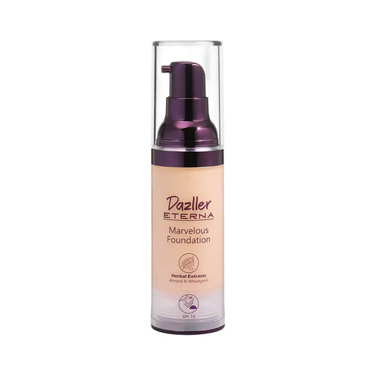 Dazzler Eterna Marvelous Foundation In Range of  (MarbleMF),(BruleeMF),(CreamMF),(CoffeeMF),(NaturalMF),(BiscottiMF)