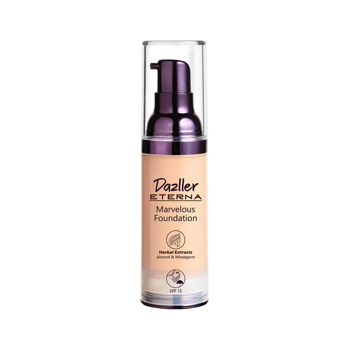 Dazzler Eterna Marvelous Foundation In Range of  (MarbleMF),(BruleeMF),(CreamMF),(CoffeeMF),(NaturalMF),(BiscottiMF)
