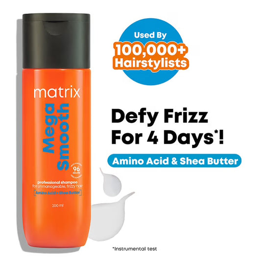 Matrix Opti.Care Professional Shampoo for Frizzy Hair with Shea Butter, Upto 4 Days Frizz Control