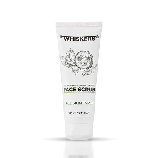 Whiskers Aloe Vera & Apricot Face Scrub Deep Cleansing & Exfoliating