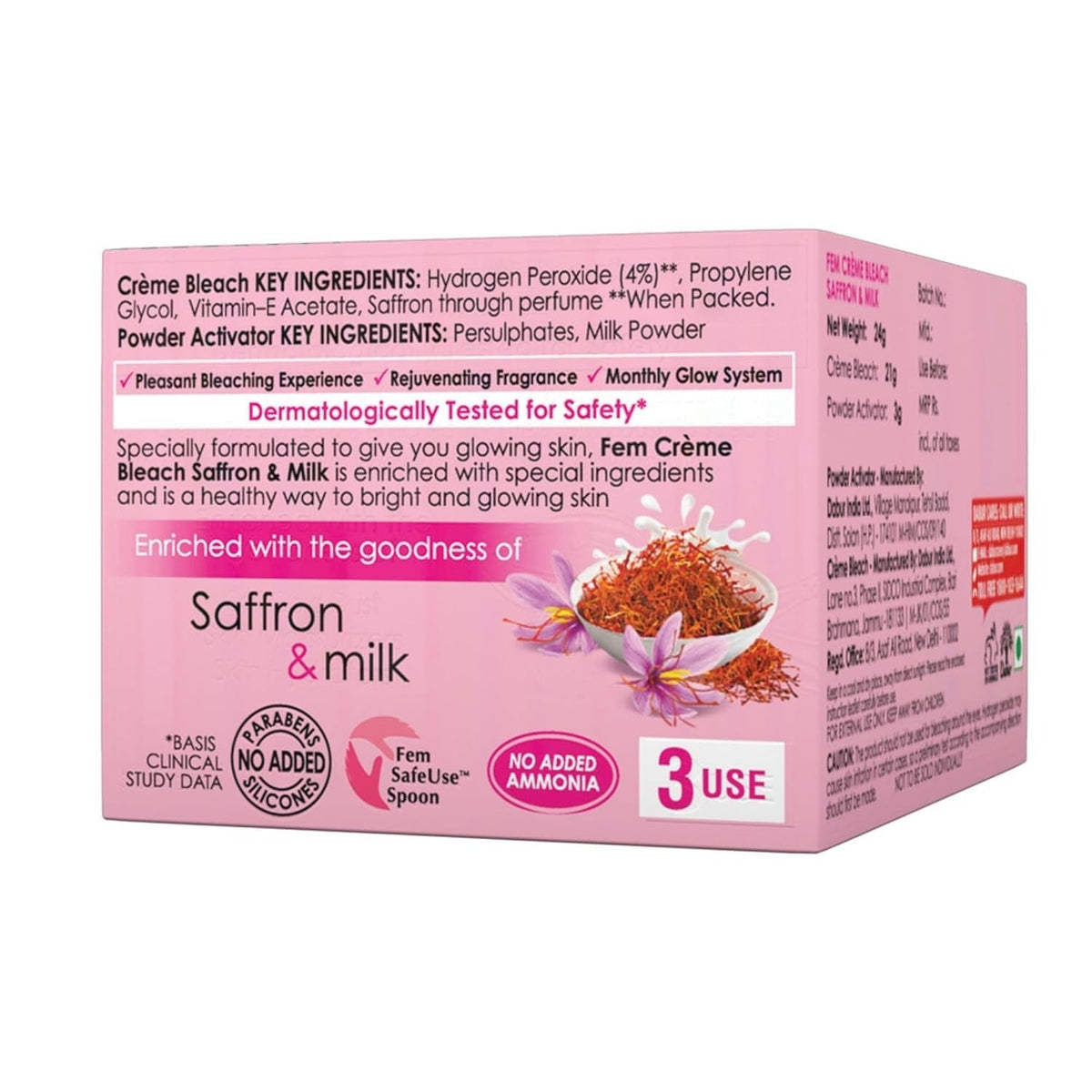 Fem Fairness (Saffron & Milk) Crème Bleach - 314G