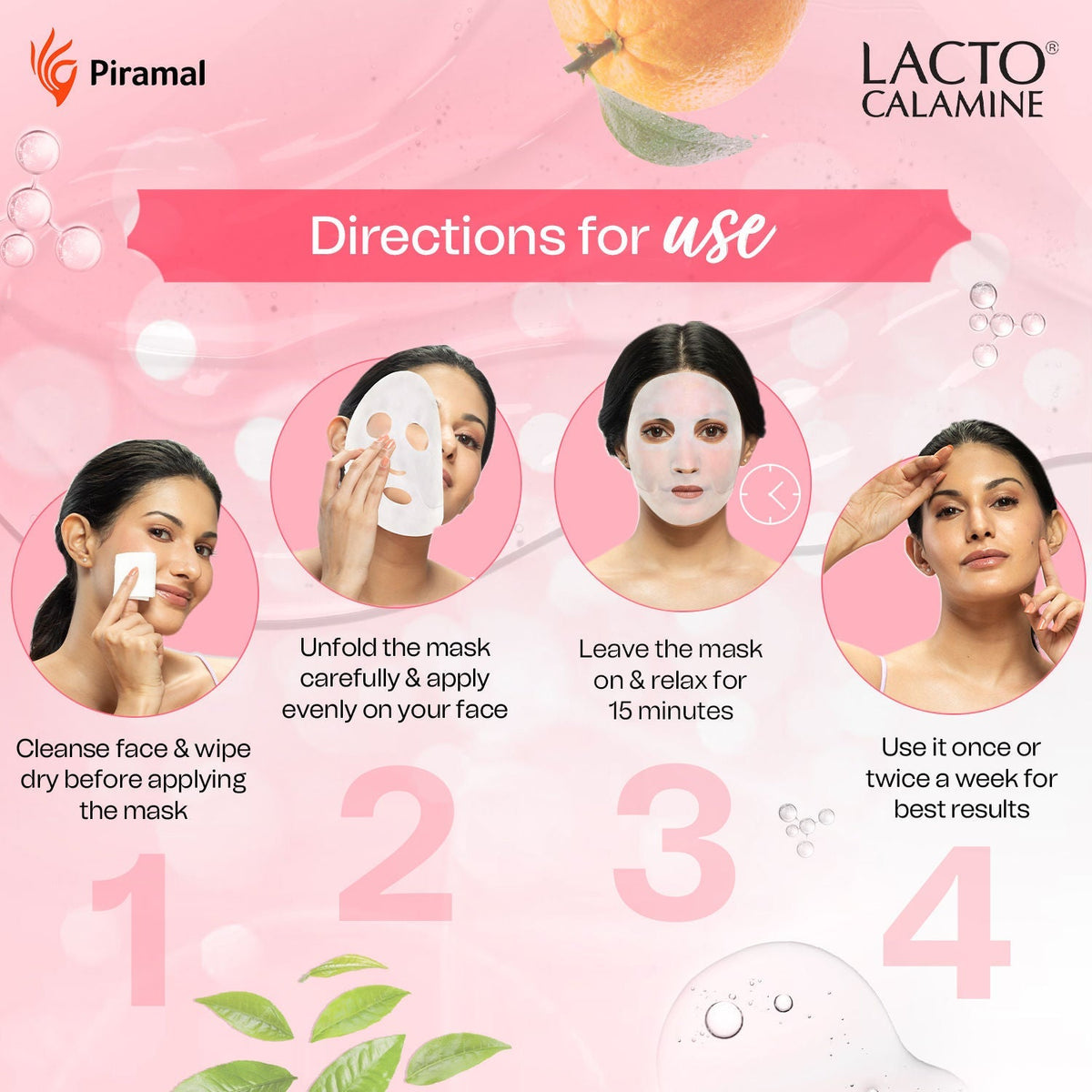 Lacto Calamine Hyaluronic Acid Face Sheet Mask for Intense Hydration, Refreshing, Plumpy & Dewy Skin | 25ml (By 1 Get 1 Free)