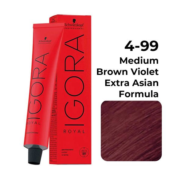 Schwarzkopf Professional Igora Royal Permanent Color Creme (4-99 Medium Brown Violet)