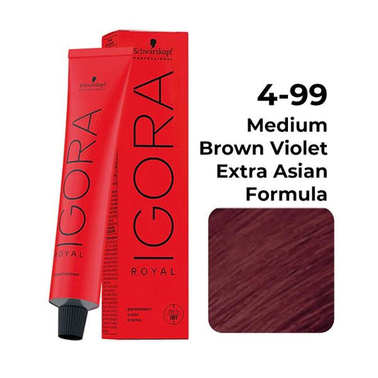 Schwarzkopf Professional Igora Royal Permanent Color Creme (4-99 Medium Brown Violet)