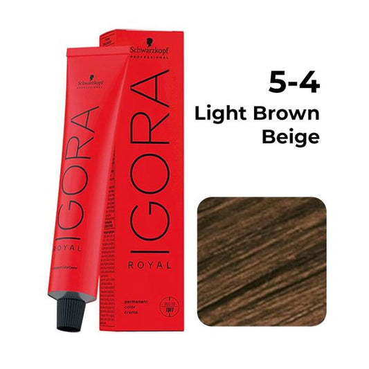Schwarzkopf Professional Igora Royal Permanent Color Creme (5-4 Light Brown Beige)