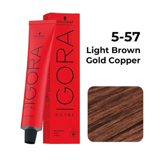 Schwarzkopf Professional Igora Royal Permanent Color Creme (5-57 Light Brown Gold Copper)