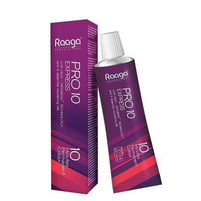 Raaga Professional Pro 10 Express Colour – Light Brown 5 | 10-Minute Permanent Hair Colour with High Diffusion Technology & 5 Essential Oils – 90 gm
