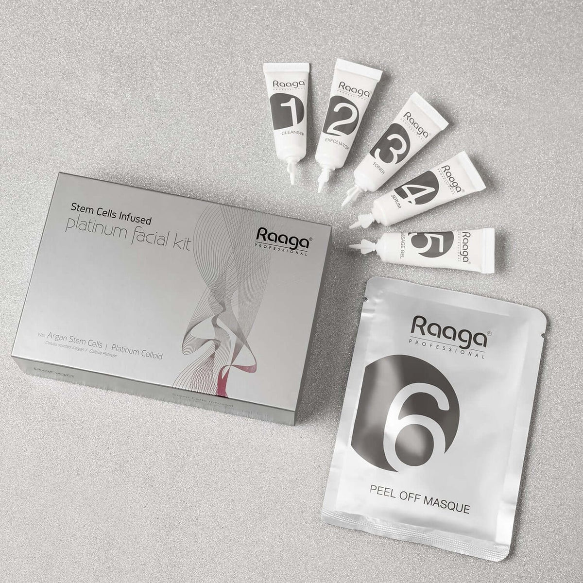 Raaga Professional Stem Cells Infused Platinum 6 Step Facial Kit – 61g
